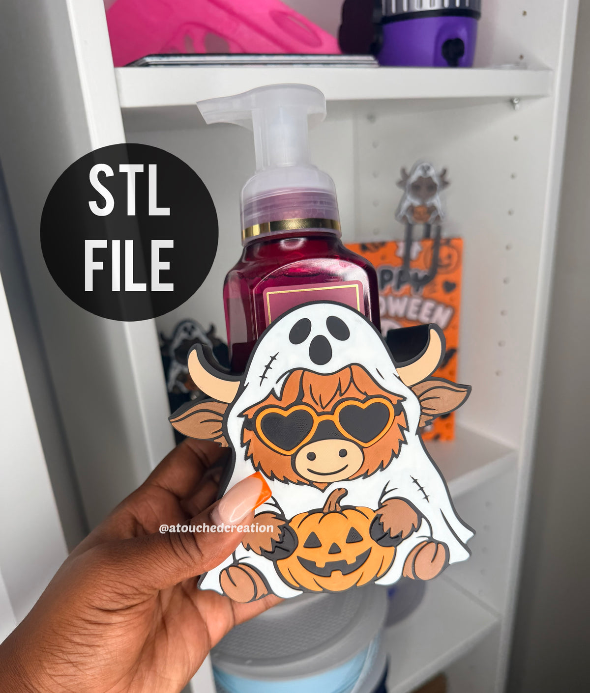 Highland Cow Halloween Soap Holder 3D File