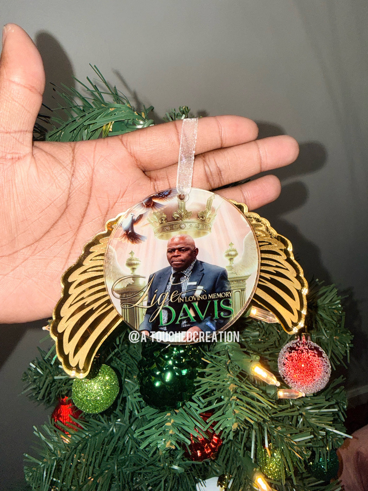 Angel Wing Acrylic Ornament