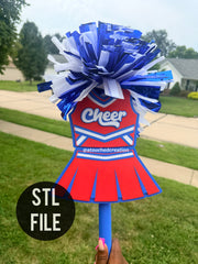 Cheer Uniform EDITABLE Cheer Stick 3MF| STL File