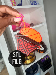 Basketball Ponytail Holder Keychain 3MF | STL