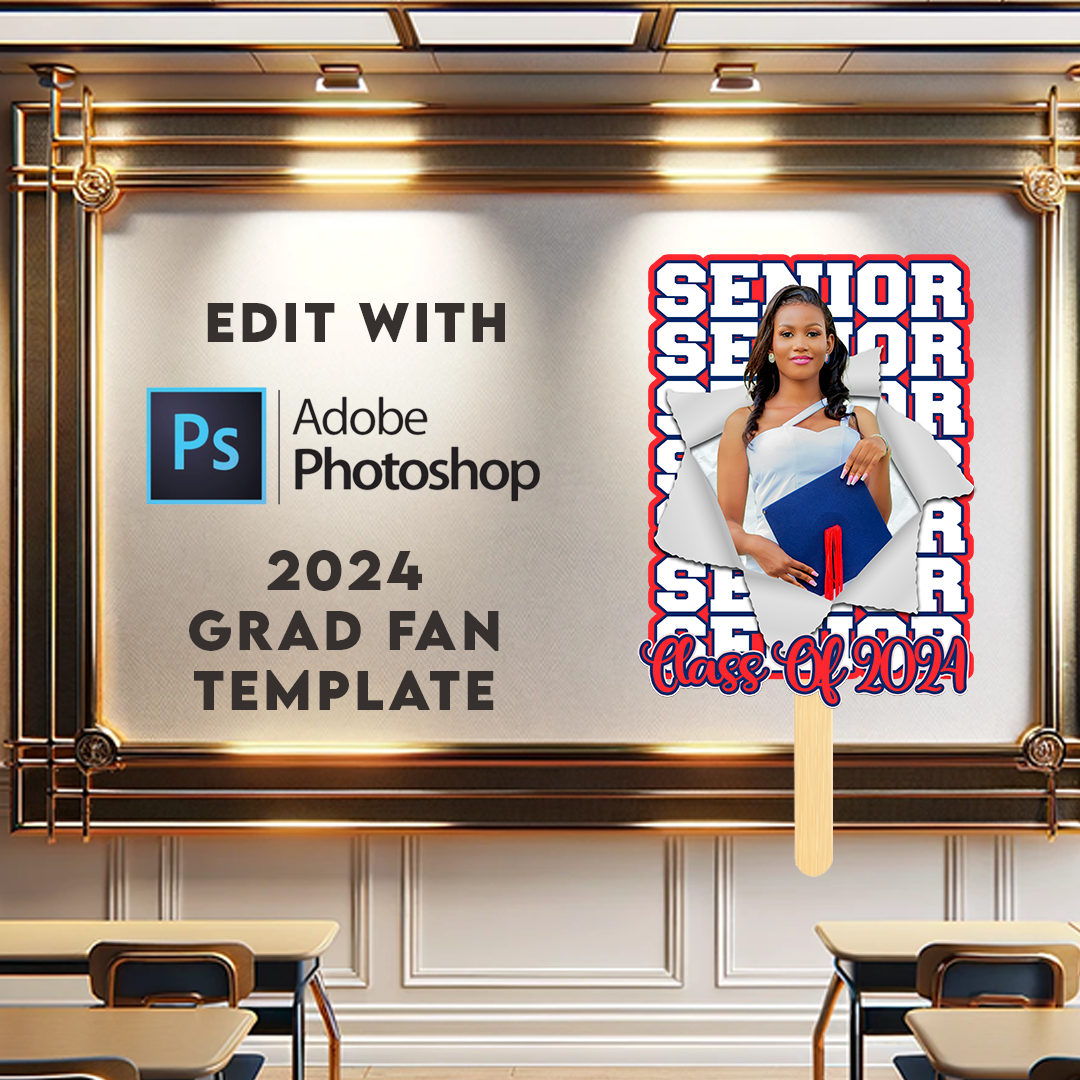 Senior Graduation Fan Template PSD – A’Touched Creation