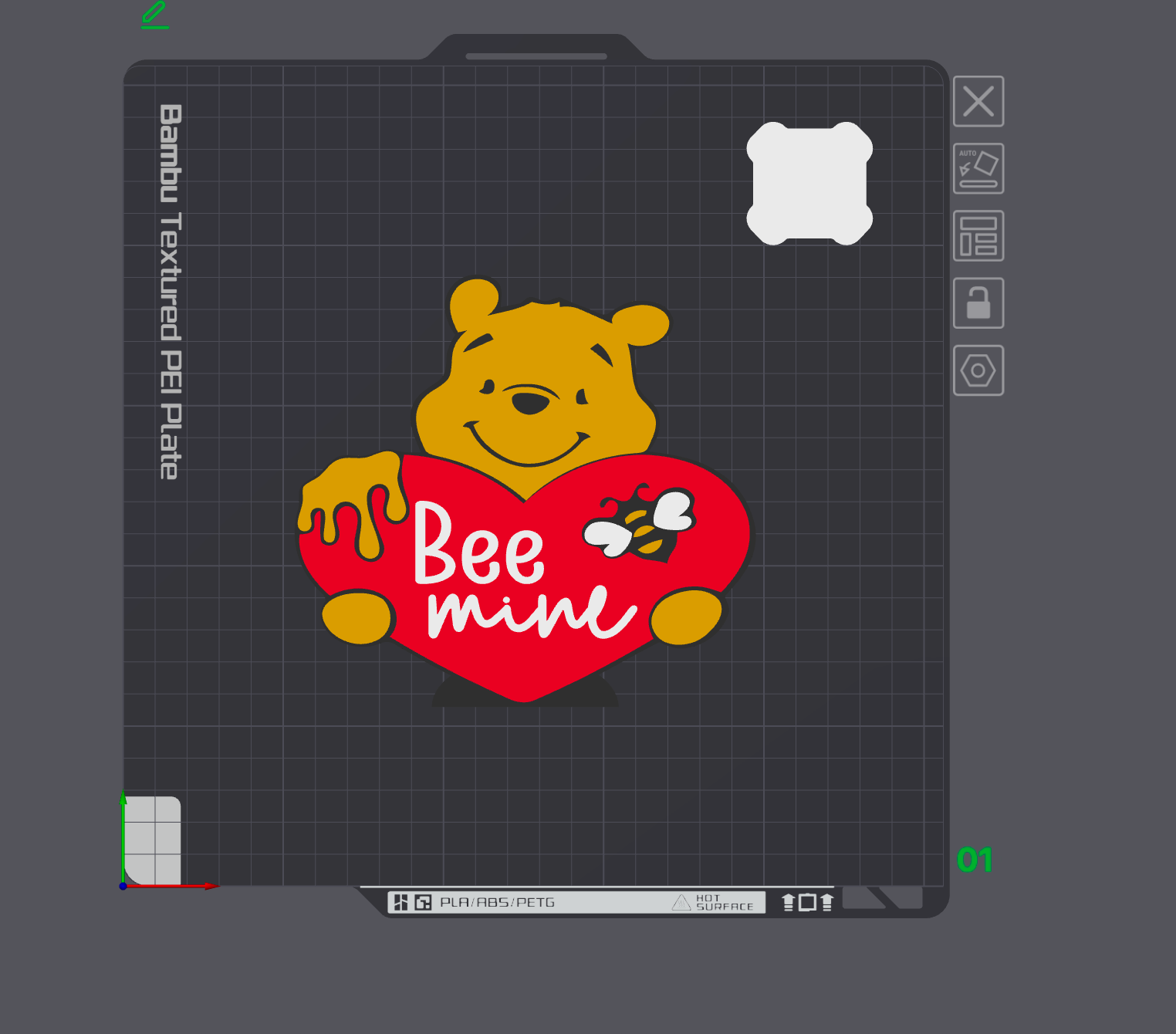 WINNY VALENTINES DAY Soap Holder 3D File