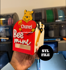 Pooh Bear VDAY Mailbox STL | 3MF