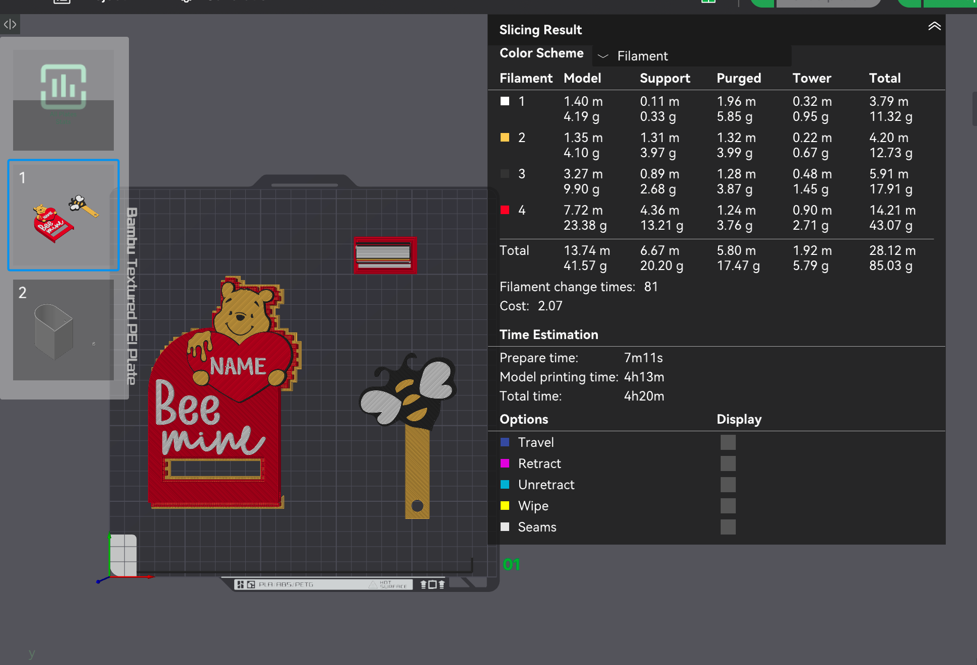Pooh Bear VDAY Mailbox STL | 3MF