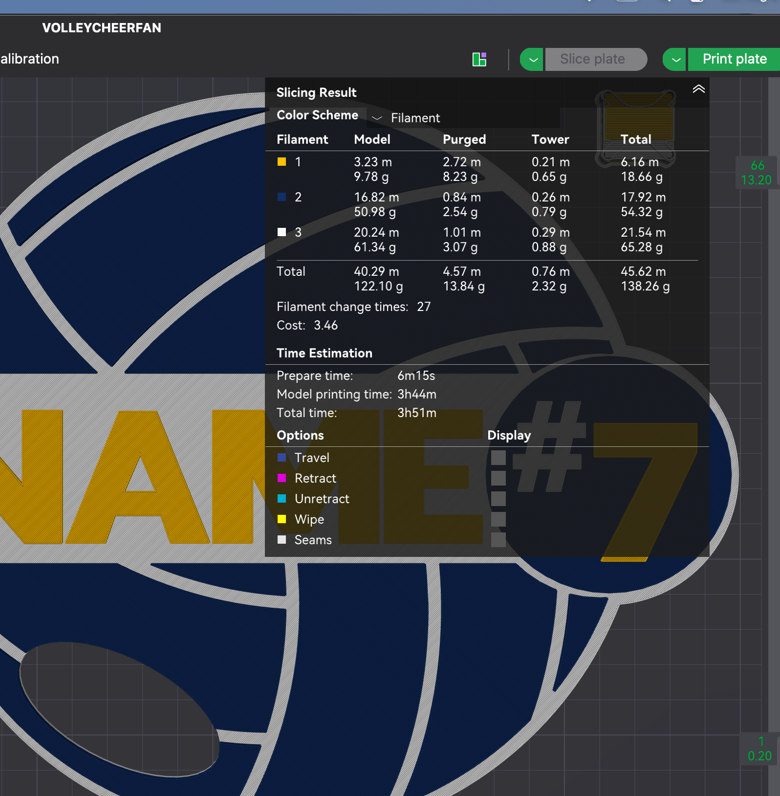 VOLLEYBALL Spirit Fan 3MF | STL FILE