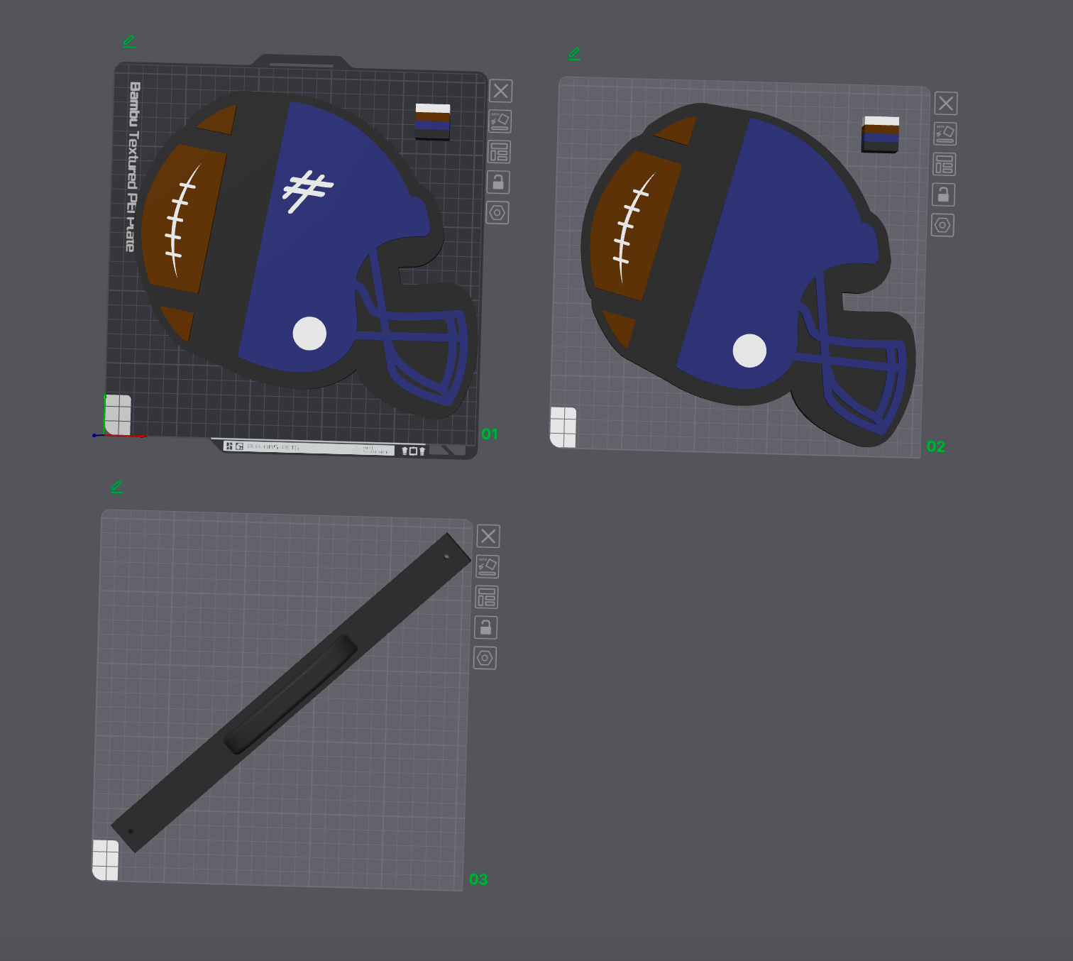 Football Helmet Cheer Stick 3MF| STL File