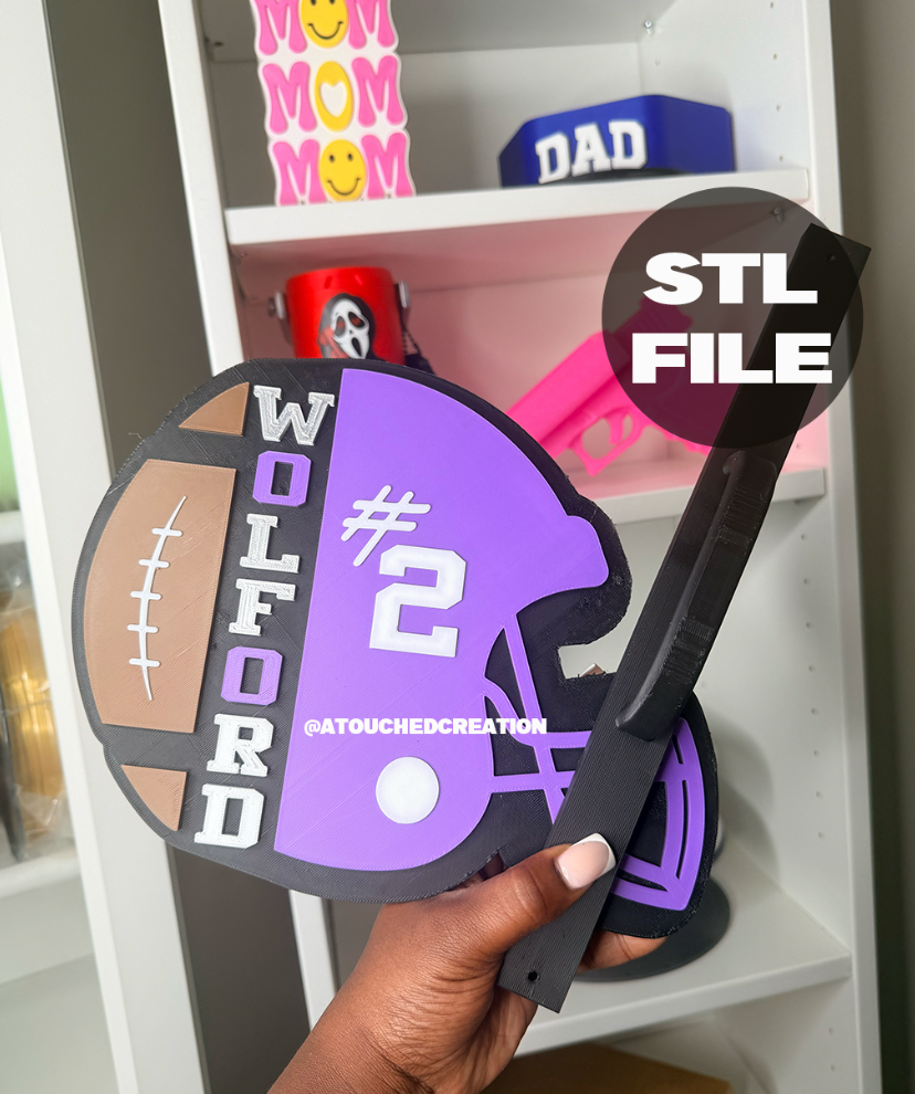 Football Helmet Cheer Stick 3MF| STL File