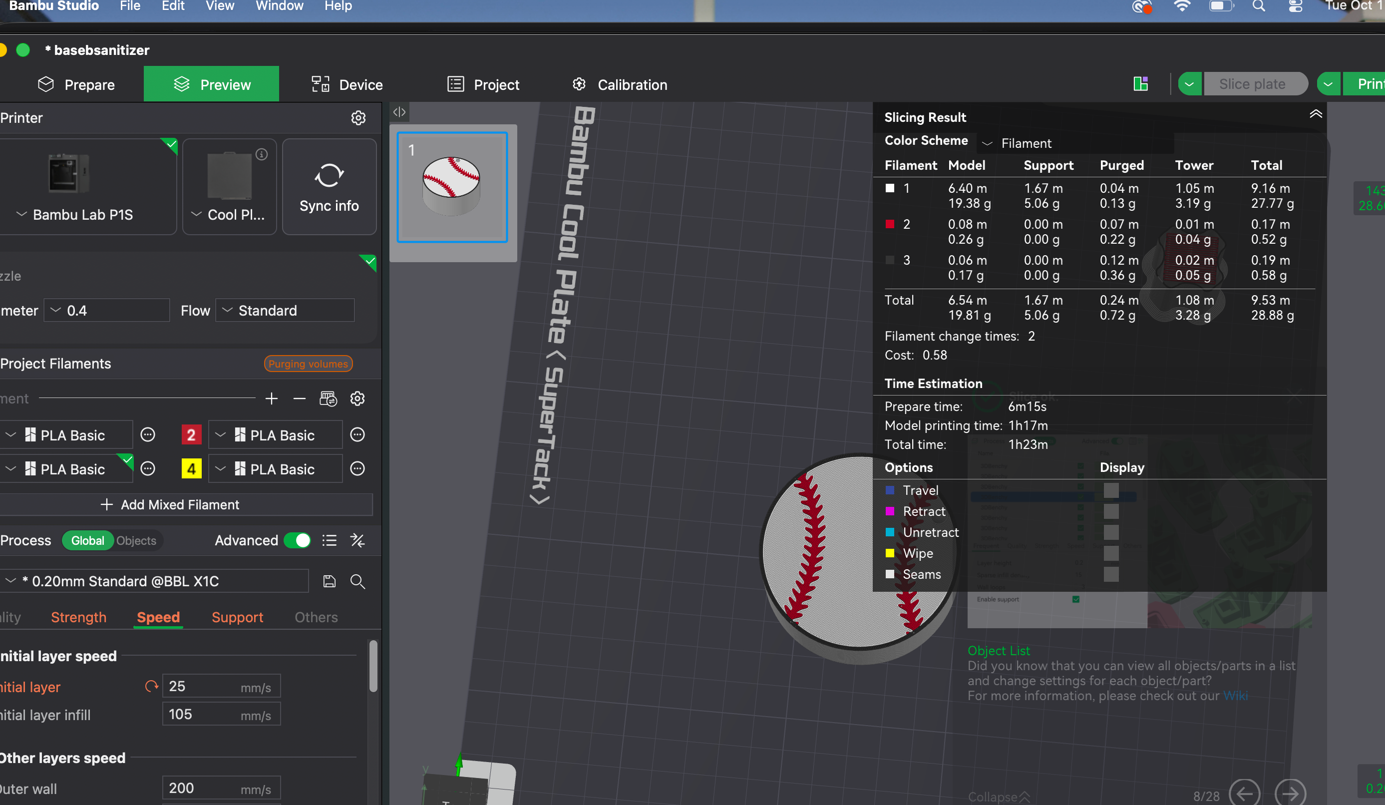 BASEBALL SANITIZER HOLDER Digital File 3MF | STL